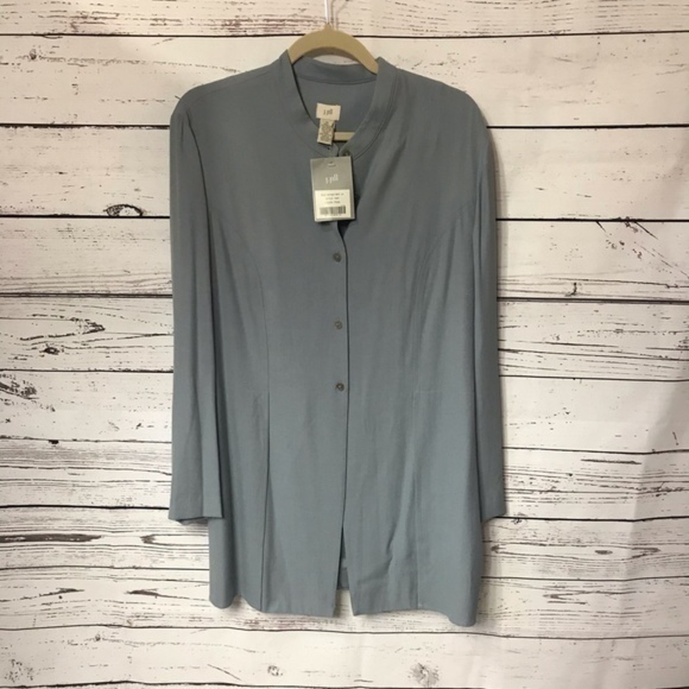 New J. Jill‎ silk blend smock top linen